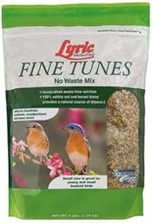 Lyric Fine Tunes Wild Bird Seed Mix - No Waste Bird Food Mix - Attracts Bluebirds, Finches, Chickadees & More - Seed for Outside Feeders - 5 lb Bag