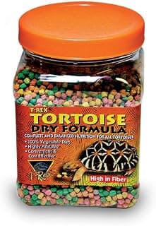 T-Rex Tortoise Food Dry Formula – Dry Diet for Tortoises with Added Vitamins & Minerals, Easy-to-Moisten Reptile Food, 24 oz