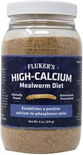 Fluker's High Calcium Mealworm Diet, Can Be Used as a Gut-Loading Food or Bedding, 6 oz