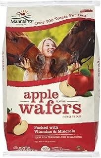 Manna Pro Apple Wafers - Treats for Horses - Packed with Vitamins & Minerals - Apple Flavored Horse Treats - 20 Pounds