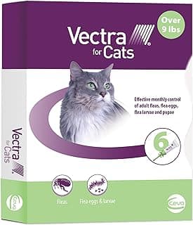 Vectra for Cats Flea Treatment & Prevention for Large Cats (Over 9 lbs.) 6-Month Supply