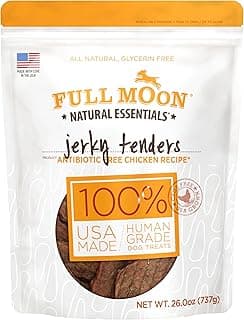 Full Moon Chicken Jerky Tenders Healthy All Natural Dog Treats Human Grade Made in USA 26 oz