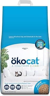 ökocat Original Wood Clumping Cat Litter, Unscented, 18.8 pounds - Natural Ingredients, Stops Odor, Clumps Solid, 99% Dust Free, Great for All Cats
