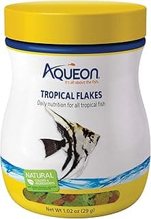 Aqueon Natural Tropical Fish Food Flakes, 1.02 oz