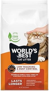 WORLD'S BEST CAT LITTER Low Tracking & Dust Control Multiple Cat Unscented 15-Pounds - Natural Ingredients, Quick Clumping, Flushable & Made in USA - Long-Lasting Odor Control & Easy Scooping