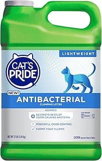 Cat's Pride NEW Antibacterial Cat Litter: Destroys 99.9% of Odor-Causing Bacteria - Powerful Odor Control - Premium Lightweight Clumping Litter - Scented, 12 Pounds