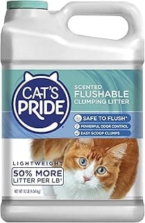 Cat's Pride Lightweight Clumping Litter: Flushable - Powerful Odor Control - Scented, 10 Pounds