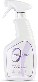 Zero Odor – Litter Odor Eliminator - Permanently Eliminate Litter Odors with Best Patented Molecular Technology - Pet Safe & Works on all types of litter, 16oz (Over 400 Sprays)