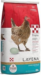 Purina, Layena Crumbles, Chicken Feed for Laying Hens, 50 lbs