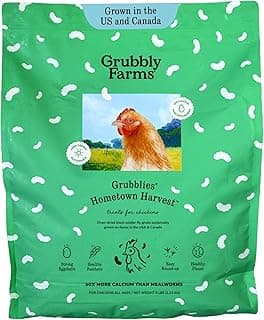 Grubbly Farms Grubblies - Black Soldier Fly Larvae for Chickens - Chicken Treats Grown in the US and Canada - for Strong Eggshells and Healthy Feathers - Grubblies Hometown Harvest 5LB