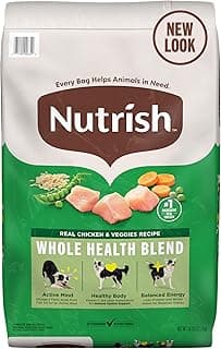 Nutrish Real Chicken & Veggies Recipe Whole Health Blend Dry Dog Food, 28 lb. Bag, Packaging May Vary (Rachael Ray)