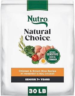 Nutro Natural Choice Senior Dog Food Dry Recipe, Chicken and Brown Rice Recipe, Dry Dog Food, 30 lb. Bag