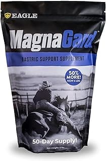 Gastric Support Supplement for Horses | Relieves Ulcers, Calming Supplement, Magnesium & Other Vital Minerals | Powder, 6 Pound Bag, 45-Day Supply | by Eagle Equine