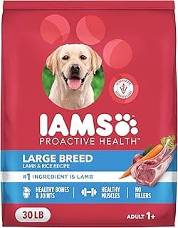 IAMS Proactive Health Large Breed Dry Dog Food, Adult Dry Dog Food for Large Breeds, Lamb & Rice Recipe, 30 lb. Bag