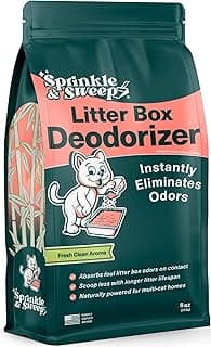 Sprinkle & Sweep: Litter Box Deodorizer - 8oz Bag - Cat & Kitten Home Odor Neutralizer, Ultra-Absorbent Formula, Non-Toxic & Safe, Pet Smell Control