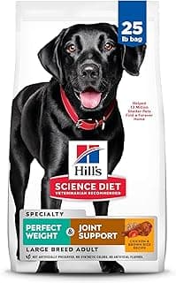 Hill's Science Diet Adult Perfect Weight & Joint Support Large Breed Dry Dog Food, Chicken, 25 lb. Bag