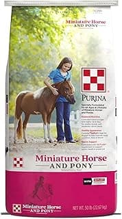 Purina Mini Horse & Pony Feed, All Ages & Lifestyles, Amplify for High Fat, Outlast for Gastric Health, 50lb