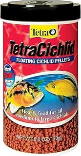 TetraCichlid fish Floating Cichlid Pellets 6 Ounces, Nutritionally Balanced Diet (77063)