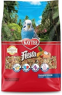 Kaytee Fiesta Parakeet Food, Nutritious and Fun Blend, Supports Skin, Feather, Digestion, Brain and Heart Health, 4.5 pounds