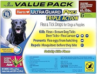 Hartz UltraGuard Pro Flea & Tick Topical Dogs & Puppies Treatment & Prevention, 6 Months, 61-150 lbs