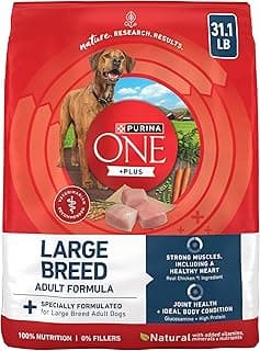 Purina One +Plus Dry Dog Food for Large Adult Dogs High Protein, Real Chicken - 31.1 lb Bag