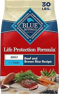 Blue Buffalo Life Protection Formula Beef & Brown Rice Adult Dry Dog Food, Supports Immunity with Antioxidant-Rich LifeSource Bits, Promotes Healthy Muscle Development, Skin & Coat Health, 30 lbs.