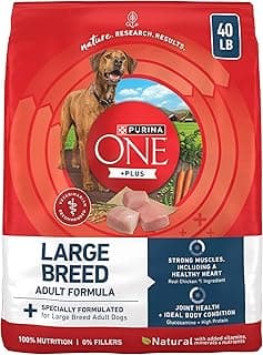 Purina ONE Plus Large Breed Adult Dog Food Dry Formula, Real Protein Rich Natural Chicken Flavor - 40 lb. Bag