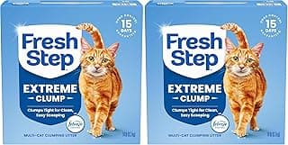 Fresh Step Extreme Clumping Litter with Febreze Freshness,Mountain Spring Scent Clumping Cat Litter with Guaranteed Odor Control,14 lb. Box,(Pack of 2)