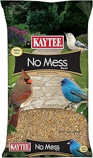 Kaytee Wild Bird (No Mess or Waste Free) Food Seed Blend For Blue Jays, Woodpeckers, Juncos, Cardinals, Grosbeaks, Sparrows, and Finches, 10 Pound, (Packaging May Vary)