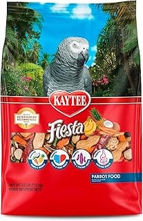 Kaytee Fiesta Parrot Food, Nutritious and Fun Blend, Supports Skin, Feather, Digestion, Brain and Heart Health, 2.5 pounds