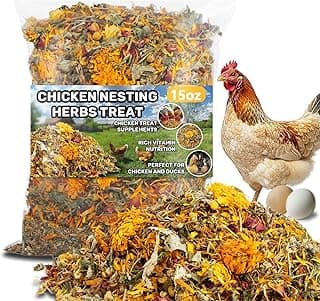 MAQIHAN 15oz Chicken Nesting Herbs - Dried Herbs for Laying Hens to Support Egg Production,Feather Quality,Daily Wellness,Natural Chicken Treats & Poultry Feed Botanical Mix for Coop