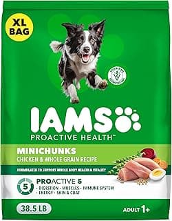IAMS Proactive Health Adult Minichunks Dry Dog Food Chicken & Whole Grain Recipe, 38.5 lb. Bag