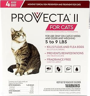 PROVECTA® II for Small Cats (5–9 lbs) Flea and Tick Topical Treatment, 4-Month Supply