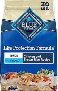 Blue Buffalo Life Protection Formula Chicken & Brown Rice Senior Dry Dog Food, Supports Immunity With Antioxidant-Rich LifeSource Bits, Promotes Healthy Muscle Development, Skin & Coat Health, 30 lbs.