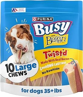 Purina Busy With Beggin' Dog Treats, Twist'd - 10 Count (Pack of 1)