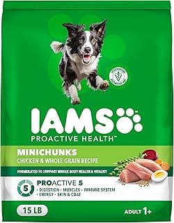 IAMS Proactive Health Minichunks Premium Dry Dog Food, Adult Dog Food Dry Recipe, 15 lb. Bag