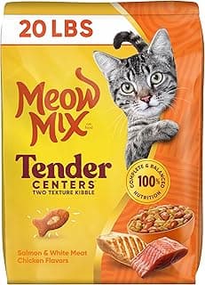 Meow Mix Tender Centers, Salmon & White Meat Chicken Flavors, Dry Cat Food, 20 lb. Bag