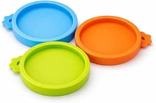 Yobbai Small Cat Food Can Lids for 3 oz & 2.5 oz, Food-Grade Silicone Pet Food Covers, BPA-Free, Dishwasher Safe, 3 Pack