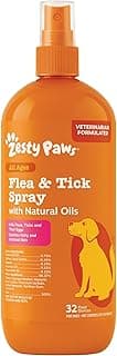 Zesty Paws Flea and Tick Spray for Dogs - Kill Fleas, Ticks & Their Eggs - Veterinarian Formulated - Soothes Itchy & Irritated Dog Skin - Cedarwood Oil, Rosemary Oil & Peppermint Oil