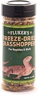 Fluker's Freeze Dried Grasshoppers, Nutrient-Packed, Ideal for Lizards, Reptiles, Birds, Fish, Hedgehogs, 1.7 oz