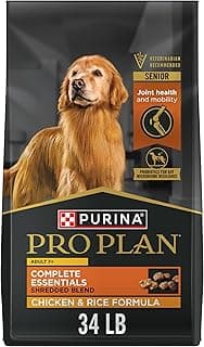 Purina Pro Plan Senior Dog Food With Probiotics for Dogs, Shredded Blend Chicken & Rice Formula - 34 lb. Bag