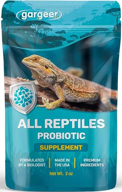 Gargeer Reptile Probiotics. Improve Appetite, Digestion and Boost Immune System. Supplement 10-12 Pounds of Food with Our 2 Oz Bag. Enjoy!