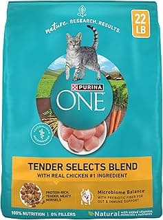 Purina ONE Natural Dry Cat Food, Tender Selects Blend With Real Chicken - 22 lb. Bag