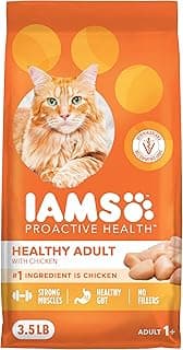 IAMS Proactive Health Dry Cat Food, Healthy Cat Food Dry Recipe for Adults, with Chicken 3.5 lb. Bag
