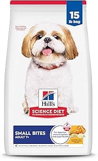 Hill's Science Diet Adult 7+ Small Bites Dry Dog Food, Chicken Meal, Barley, & Rice, 15 lb. Bag