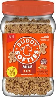 Buddy Softies Soft & Chewy Dog Treats Peanut Butter 20 oz. Jar