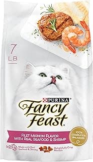Fancy Feast Purina Filet Mignon Flavor with Real Seafood & Shrimp Dry Cat Food (7 Pound (Pack of 1))