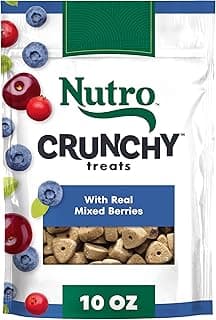 Nutro Crunchy Dog Treats with Real Mixed Berries, Training Treats for Dogs, 10 oz. Bag
