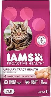 IAMS Proactive Health Dry Cat Food, Urinary Tract Health, Adult Cat Food Dry Recipe with Chicken, 7 lb. Bag