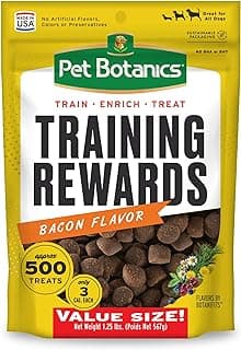 Pet Botanics 20 oz. Pouch Training Rewards Soft & Chewy, Bacon Flavor, with 500 Treats Per Bag, The Choice of Top Trainers